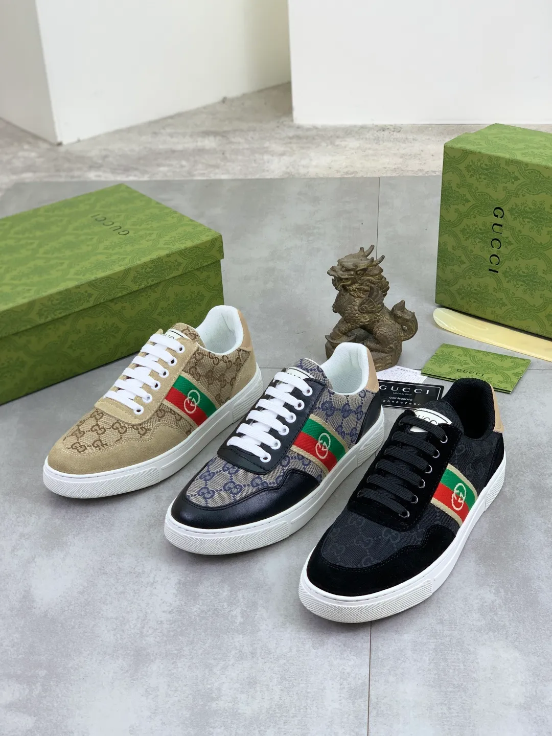 Men's men's shoes 💰P440💰 [New model] (GUCCI) official website's latest 🎁🎁casual and fashionable men's shoes 👟, hot style 💥 style is simple and elegant, exclusive for trendy men. Unique official website's latest brand double G elements Original 👑Gucci decoration, fashionable and generous, the fabric is original frosted calfskin✅Fully imported first-layer pigskin lining, the official website specifies wear-resistant, lightweight original rubber casual outsole, the classic model is taken in real life🎬38-44 3️⃣ colors available